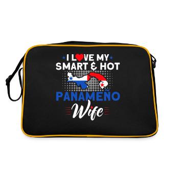 Hot Panameno Woman Panama Souvenir - Retro Bag - black/gold - Back