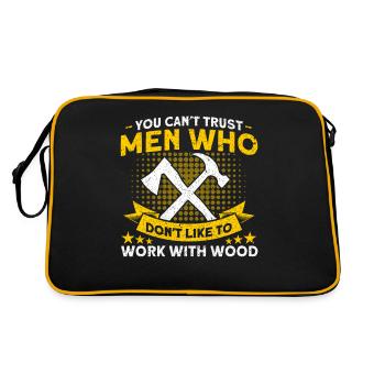 Working with wood carpenter - Retro Bag - black/gold - Back