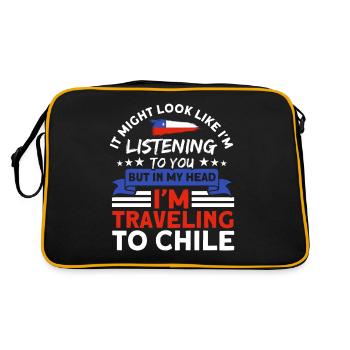 Trips to Chile Chile Chile Souvenir - Retro Bag - black/gold - Back