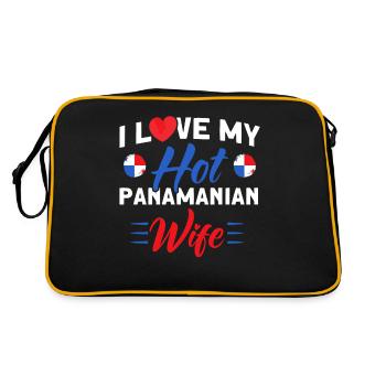 Hot Panamanian Wife Panama Souvenir - Retro Bag - black/gold - Back