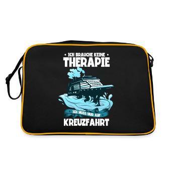 Kreuzfahrt - Retro Tasche - Schwarz/Gold - Hinten