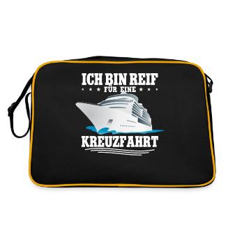 Kreuzfahrt - Retro Tasche - Schwarz/Gold - Hinten