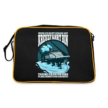 Kreuzfahrt - Retro Tasche - Schwarz/Gold - Hinten