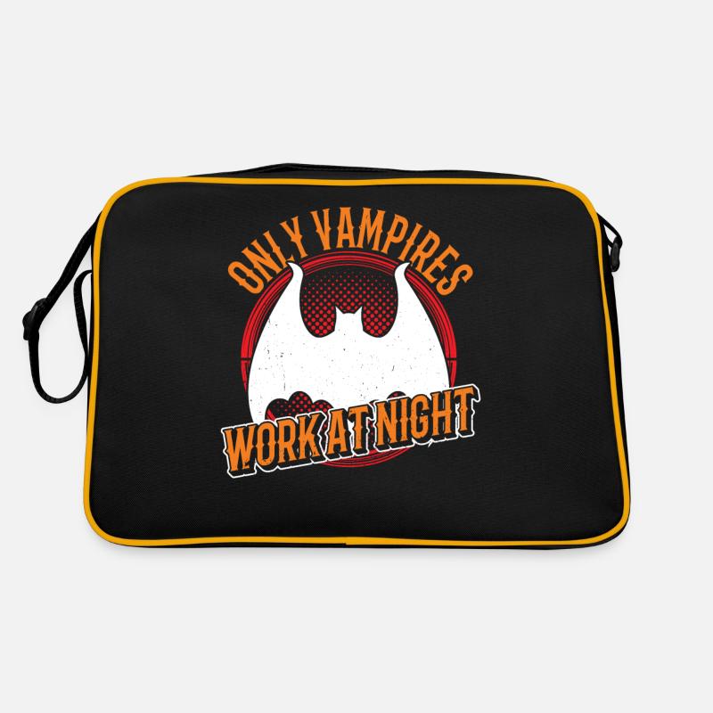 Only vampires work day shift sayings at night Retro Bag