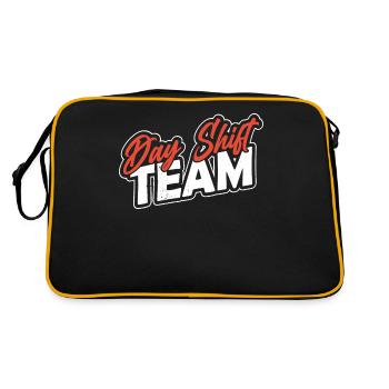 Team of the day shift day shift shift work - Retro Bag - black/gold - Back