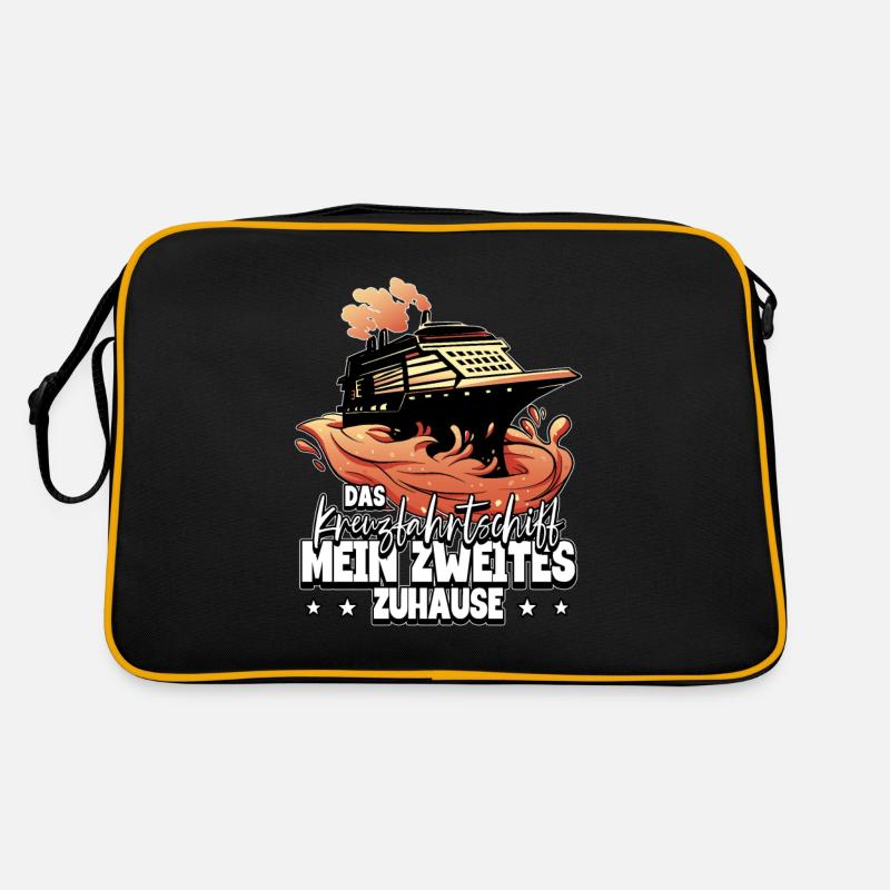 Kreuzfahrt - Retro Tasche - Schwarz/Gold