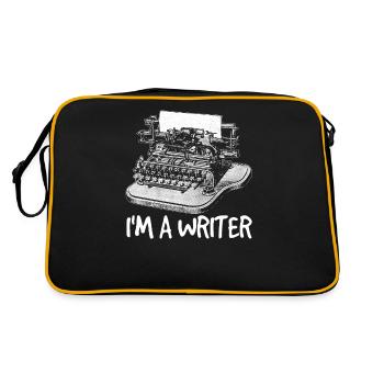 I am a writer author writer - Retro Bag - black/gold - Back