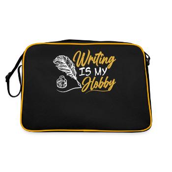 Writing is my hobby author writer - Retro Bag - black/gold - Back