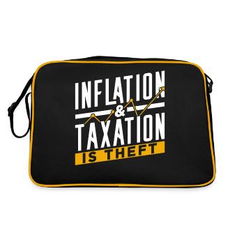 L’inflation et les impôts sont des vols d’humour stagflation - Sac Retro - noir/or - Dos