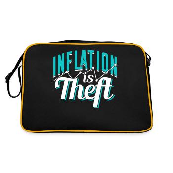 L’inflation est le vol Humour Stagflation Impression monétaire - Sac Retro - noir/or - Dos
