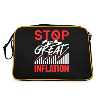 Arrête la stagflation de l’humour de la grande inflation - Sac Retro - noir/or - Dos