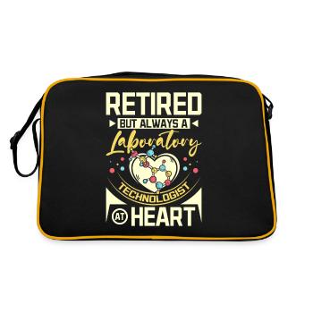 Retired laboratory technologist - Retro Bag - black/gold - Back