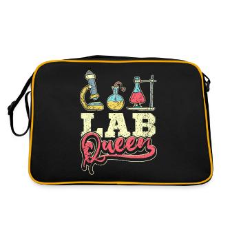 Lab queen - Retro Tasche - Schwarz/Gold - Hinten