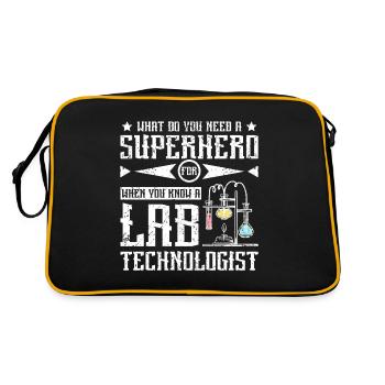 Superhero lab technologist - Retro Bag - black/gold - Back