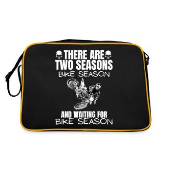 Motorcycle Lifestyle / Motorrad / Motorräder biker - Retro Tasche - Schwarz/Gold - Hinten