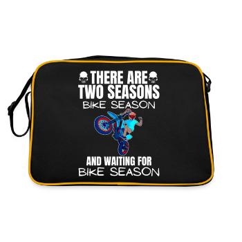 Motorcycle Lifestyle / Motorrad / Motorräder biker - Retro Tasche - Schwarz/Gold - Hinten