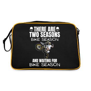 Motorcycle Lifestyle / Motorrad / Motorräder biker - Retro Tasche - Schwarz/Gold - Hinten