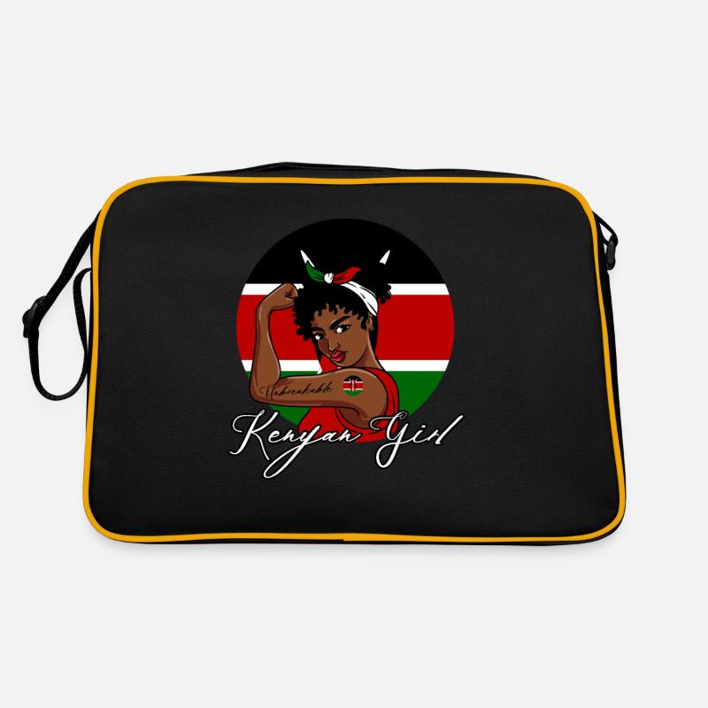 Unzerbrechliches kenianisches Mädchen Retro Tasche
