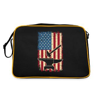 USA Patriotic America Artisan Forgeron - Sac Retro - noir/or - Dos