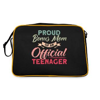 Mère bonus d’une famille d’adolescents officielle - Sac Retro - noir/or - Dos