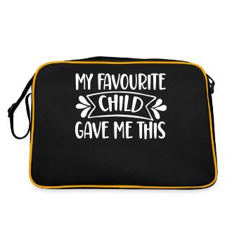 My Favorite Child Gave Me This Daddy Father - Retro Bag - black/gold - Back