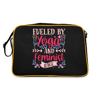 Driven by yoga and feminist anger women - Retro Bag - black/gold - Back