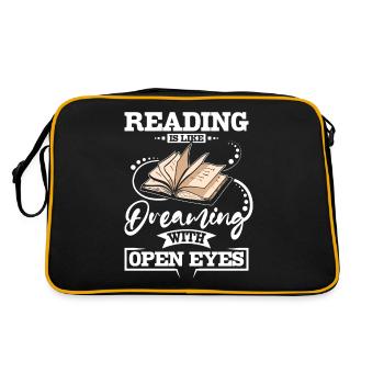 Lire, c’est comme rêver - Sac Retro - noir/or - Dos