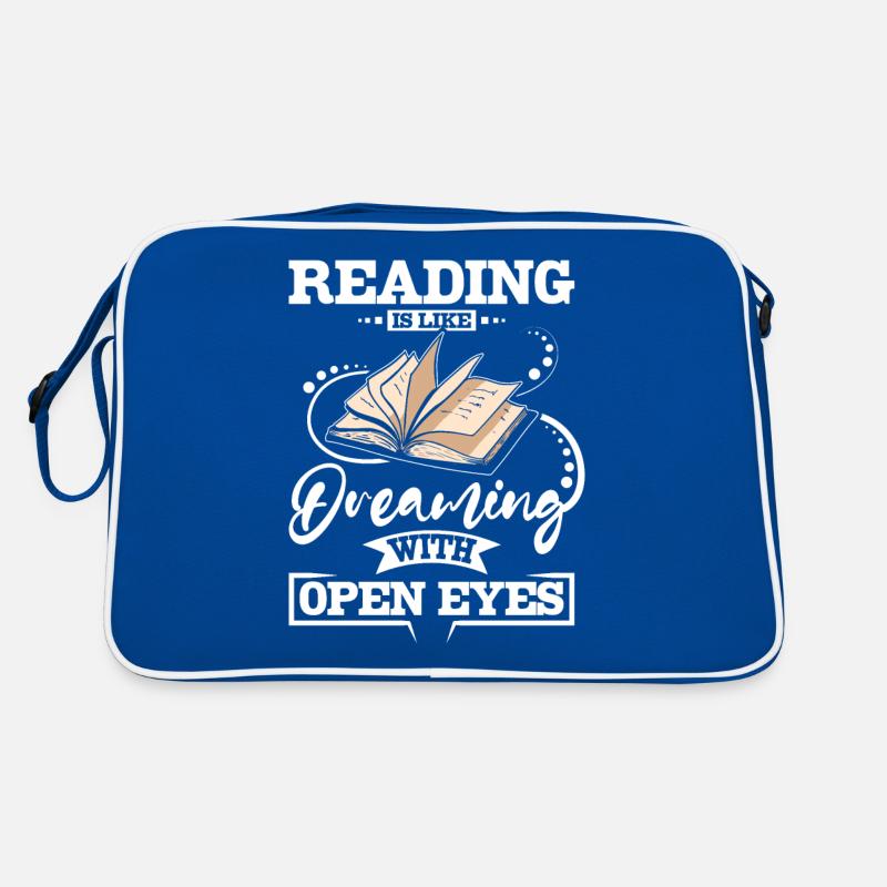 Reading is like dreaming Retro Tasche