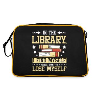 Dans la bibliothèque, je me retrouve - Sac Retro - noir/or - Dos