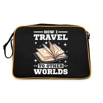 Voyagez dans d’autres mondes en lisant des livres - Sac Retro - noir/or - Dos