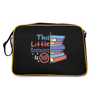 Ce petit rat de bibliothèque a 10 ans - Sac Retro - noir/or - Dos
