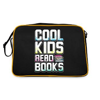 Les enfants cool lisent des livres - Sac Retro - noir/or - Dos