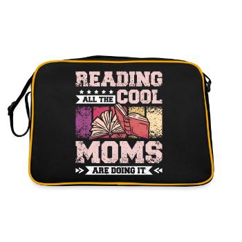 Maman mère lisant des livres - Sac Retro - noir/or - Dos