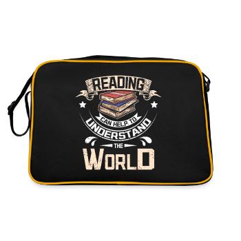 Reading can help to understand the world - Retro Bag - black/gold - Back
