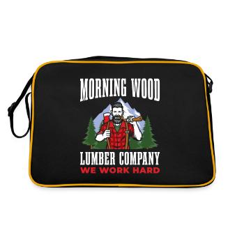 Morning Wood Lumber Company, nous travaillons dur pour - Sac Retro - noir/or - Dos