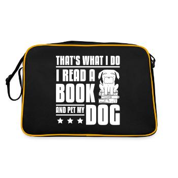 Lisez un livre et caressez un chien - Sac Retro - noir/or - Dos