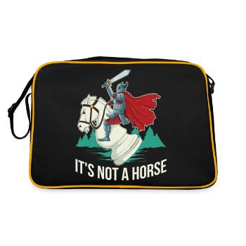 Its Not A Horse Chess Chess Gift - Retro Bag - black/gold - Back