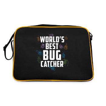 Worlds Best Bug Catcher Funny Entomologist Bug - Retro Bag - black/gold - Back