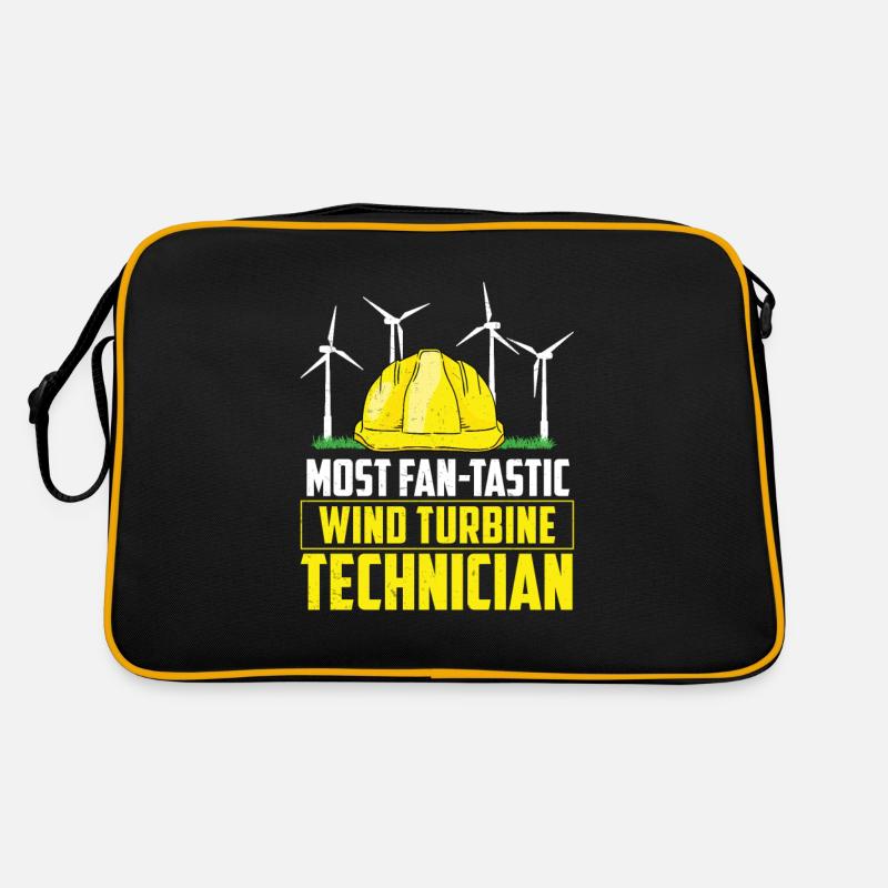 Le plus fan de technicien d'éolienne amusant Sac Retro