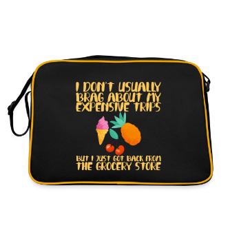 Je ne me vante généralement pas de mes voyages coûteux 2 - Sac Retro - noir/or - Dos