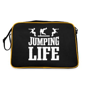 Free Running Jumping Life Free Runner - Retro Tasche - Schwarz/Gold - Hinten