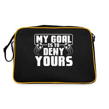 Gardien de but de but Goali Joueur de football Tiré au but - Sac Retro - noir/or - Dos