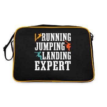 Running Jumping Landing Expert Free Runner - Sac Retro - noir/or - Dos