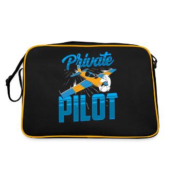 Jet de pilote privé Petit avion Avion léger - Sac Retro - noir/or - Dos