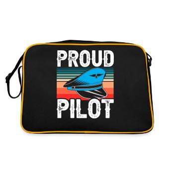 Fier pilote avion léger petit avion jet - Sac Retro - noir/or - Dos