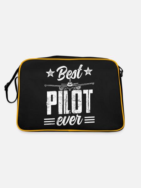 Le meilleur pilote de tous les petits avions à réaction - Sac Retro - noir/or - Dos