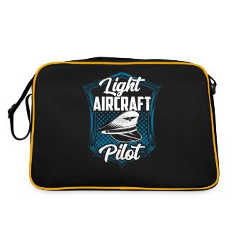 Pilot Eines Leichtflugzeugs Kleinflugzeug Jet - Retro Tasche - Schwarz/Gold - Hinten