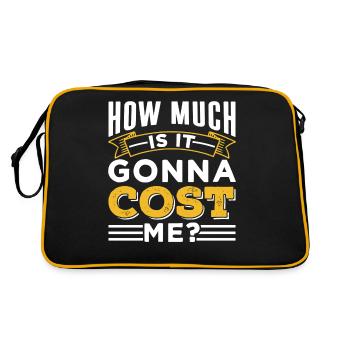 Wie Viel Wird Es Mich Kosten? Vater Papa Papi - Retro Tasche - Schwarz/Gold - Hinten