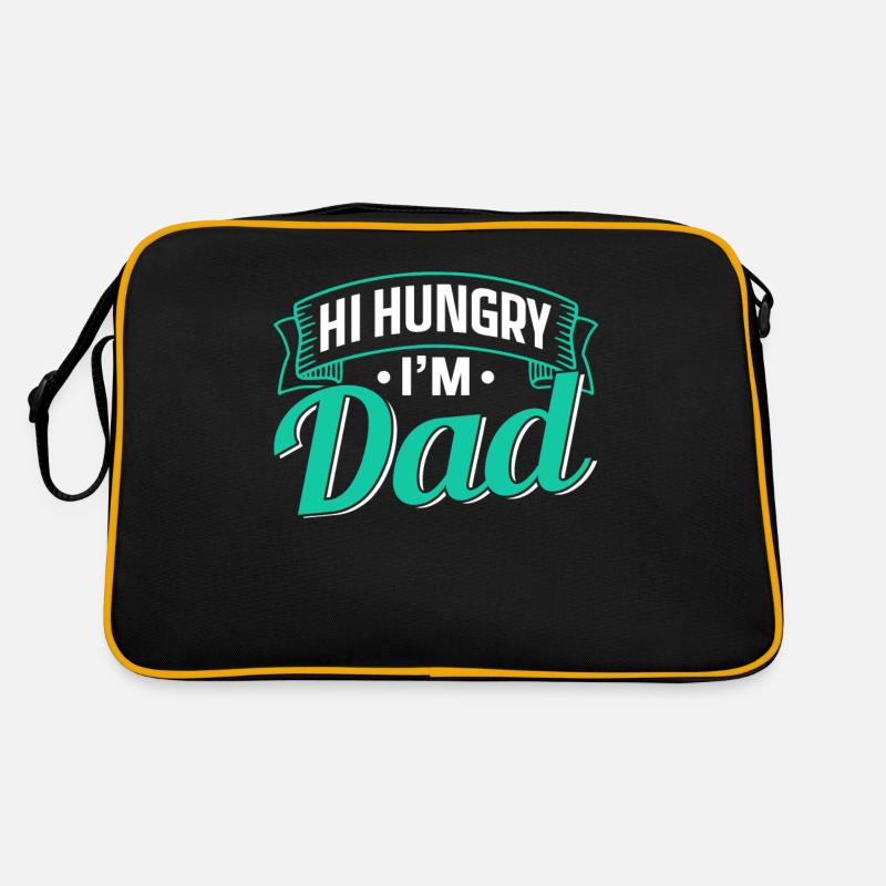 Hallo Hungrig Ich Bin Papa Vater Papi Vater Tag Retro Tasche
