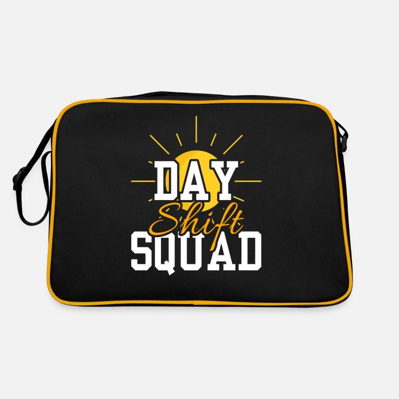 Tagschicht Squad Schichtarbeit Schichtdienst Retro Tasche